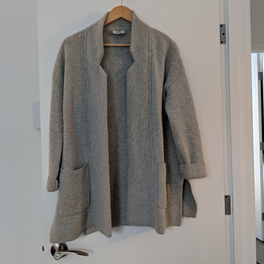 Madewell long cardigan grey xs